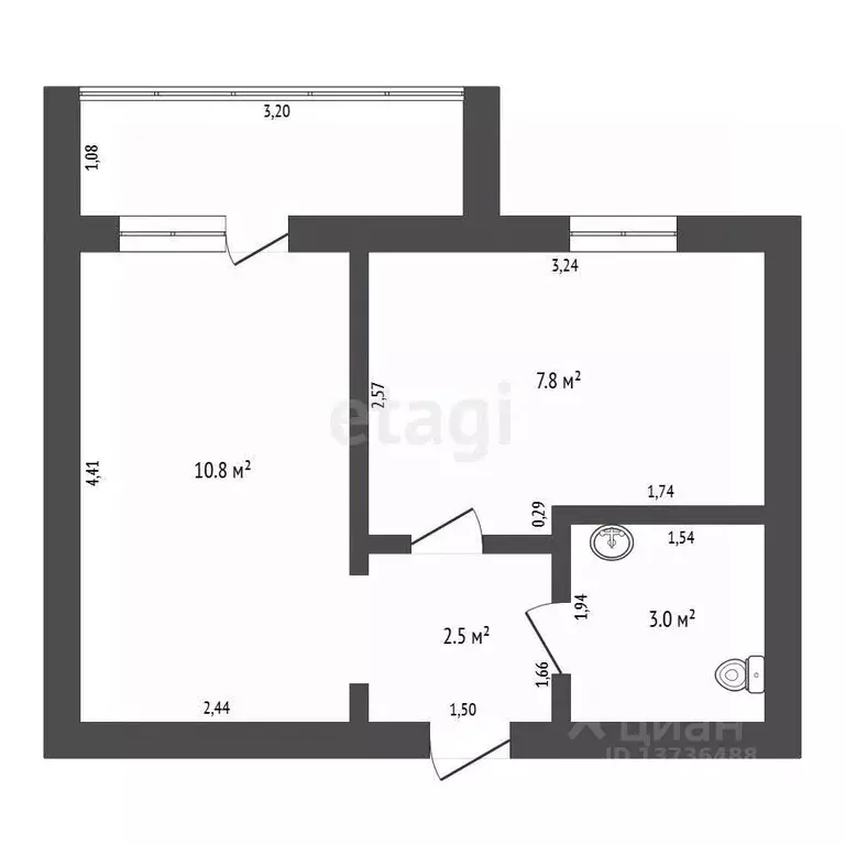 1-к кв. Амурская область, Благовещенский район, с. Чигири Октябрьская ... - Фото 2