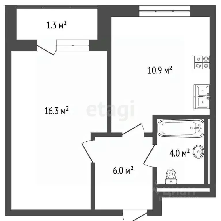 1-к кв. Ярославская область, Ярославль ул. Брагинская, 18к4 (39.5 м) - Фото 1