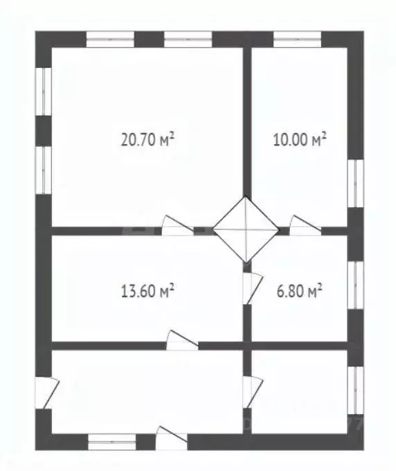 Дом в Воронежская область, Поворино пер. Калинина, 32 (65 м) - Фото 1