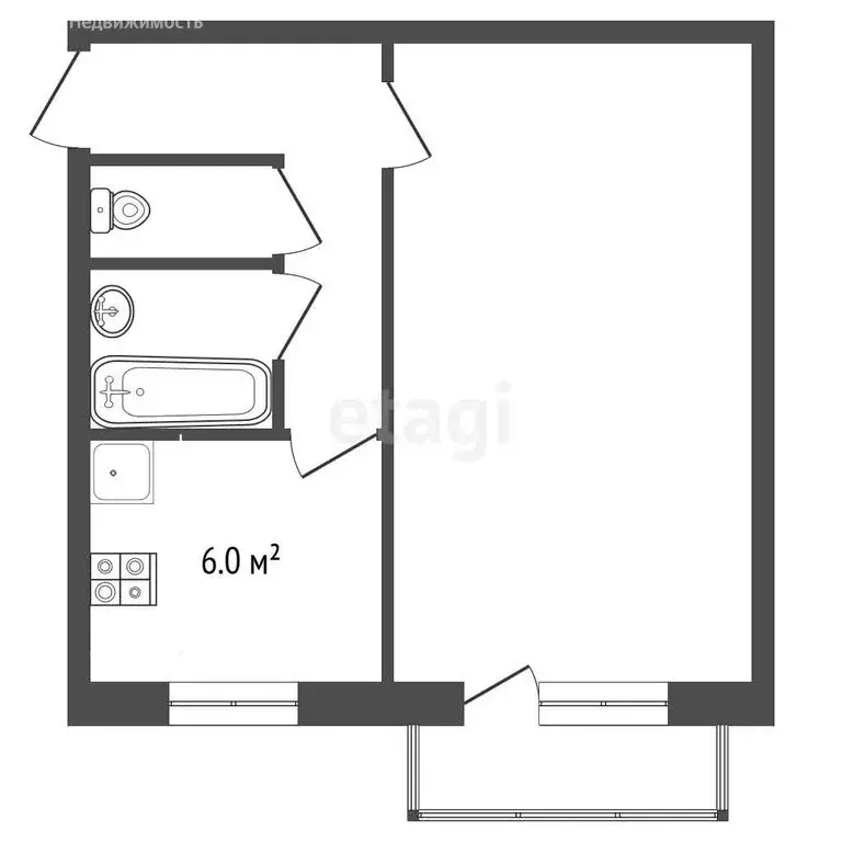 1-комнатная квартира: Рыбинск, улица 9 Мая, 16 (31.5 м) - Фото 1