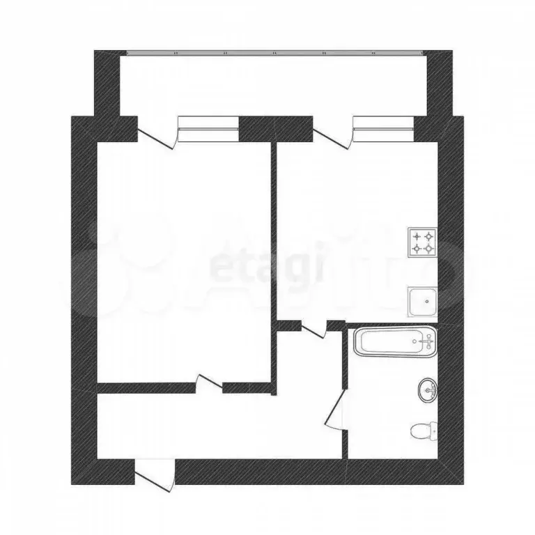 1-к. квартира, 43,9 м, 7/9 эт. - Фото 0
