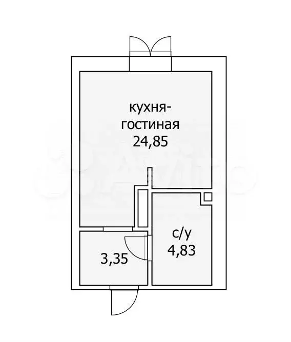 Квартира-студия, 24,6 м, 6/23 эт. - Фото 0