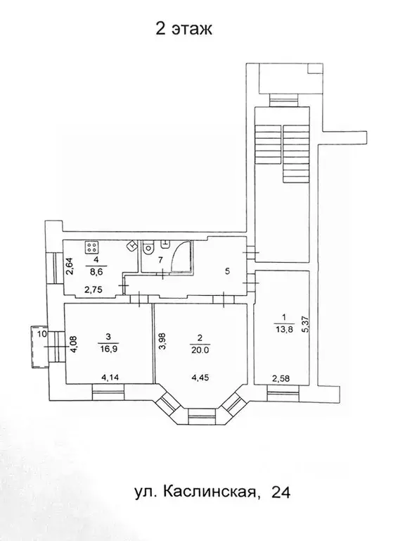 3-к кв. Челябинская область, Челябинск Каслинская ул., 24 (73.3 м) - Фото 1
