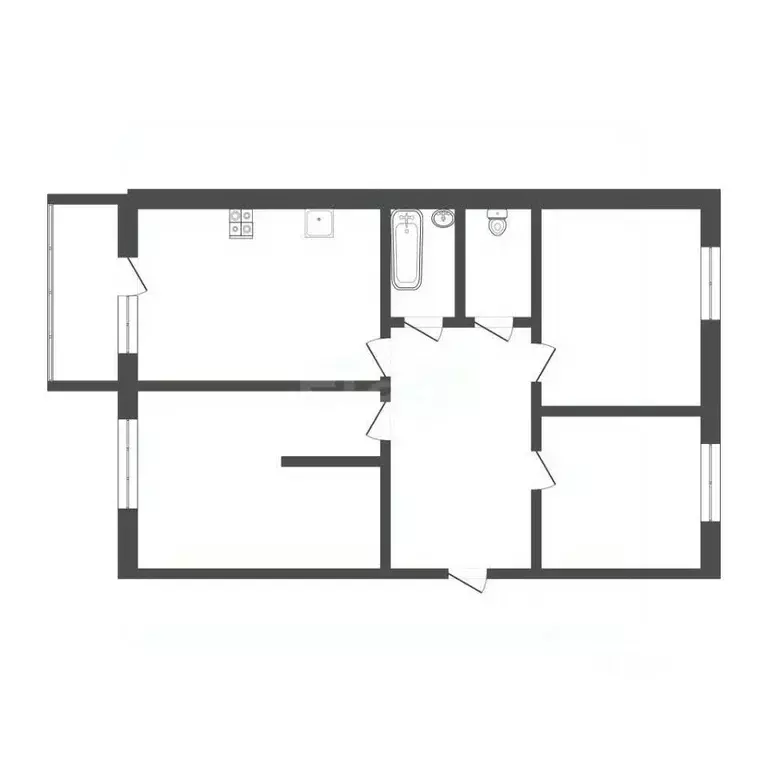 3-к кв. Тульская область, Богородицк Пролетарская ул., 47 (70.0 м) - Фото 2