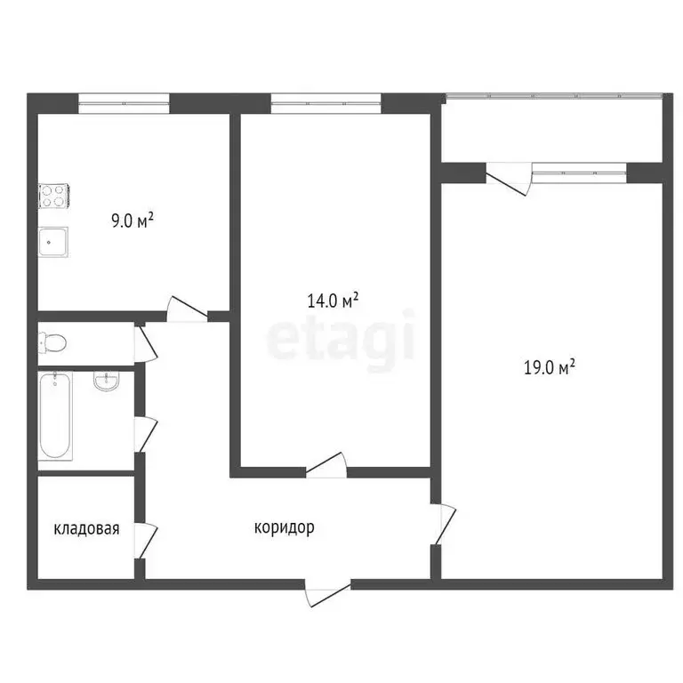 2-комнатная квартира: Воронеж, улица Машиностроителей, 13/1 (51.5 м) - Фото 0