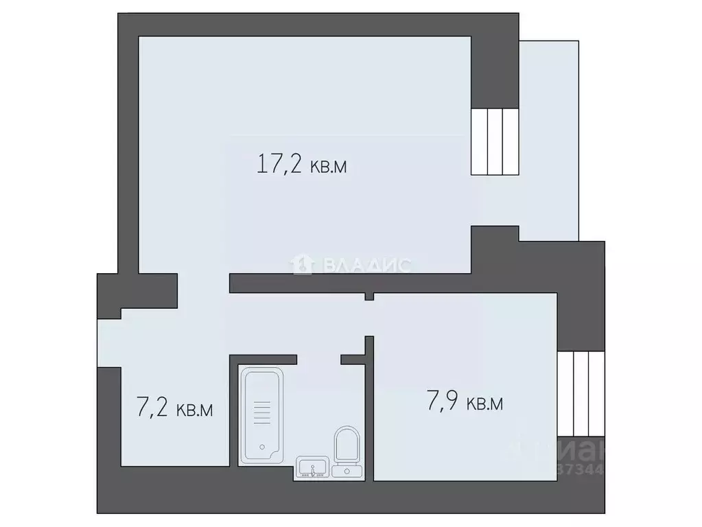 1-к кв. Рязанская область, Рязань ул. Островского, 27к1 (35.5 м) - Фото 1