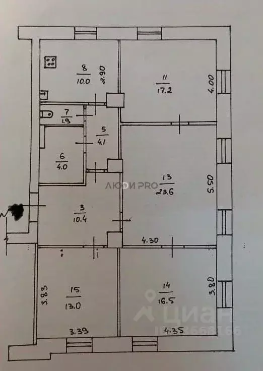 4-к кв. Тверская область, Тверь Свободный пер., 30 (101.0 м) - Фото 2