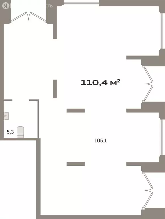 Помещение свободного назначения (110.41 м) - Фото 1