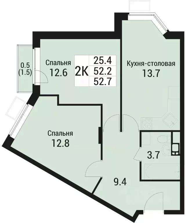 2-к кв. Московская область, Люберцы городской округ, Малаховка пгт Дом ... - Фото 0