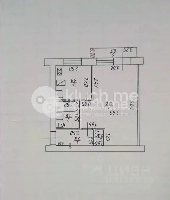 1-к кв. Татарстан, Казань ул. Заслонова, 26 (30.0 м) - Фото 1