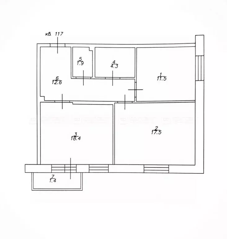 2-к кв. Татарстан, Казань ул. Азата Аббасова, 5 (66.2 м) - Фото 2