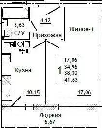 1-к кв. Смоленская область, Смоленск ул. Крупской (41.63 м) - Фото 0