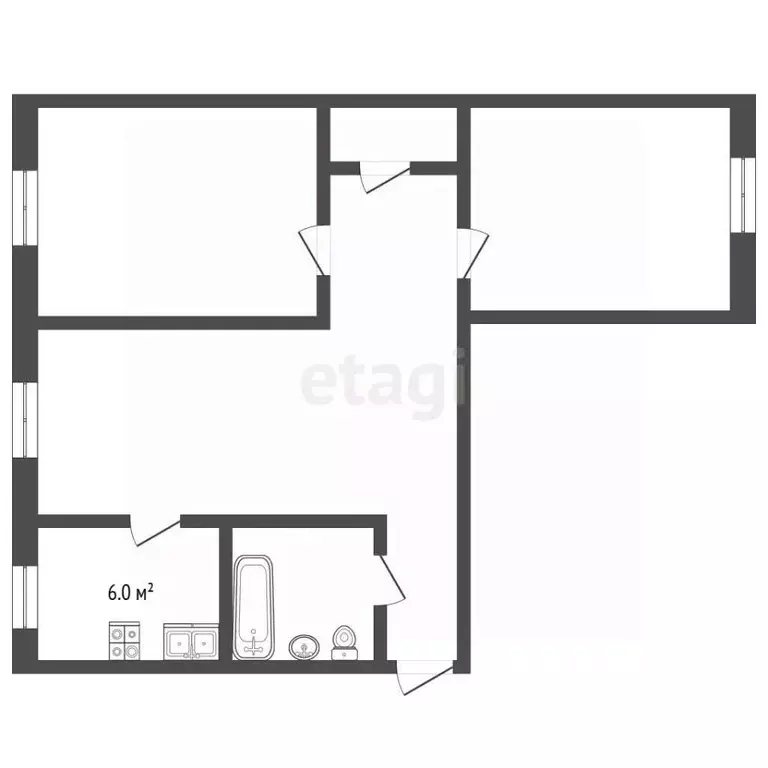 3-к кв. Самарская область, Самара ул. Строителей, 20 (60.0 м) - Фото 2