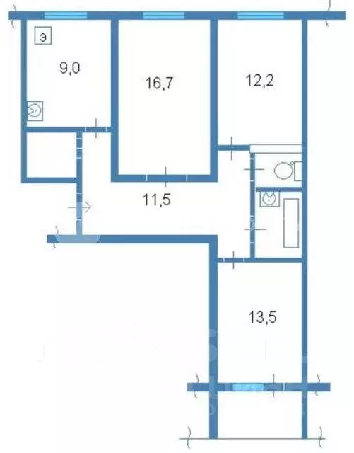 3-к кв. Рязанская область, Рязань ул. Бирюзова, 29к1 (66.6 м) - Фото 1