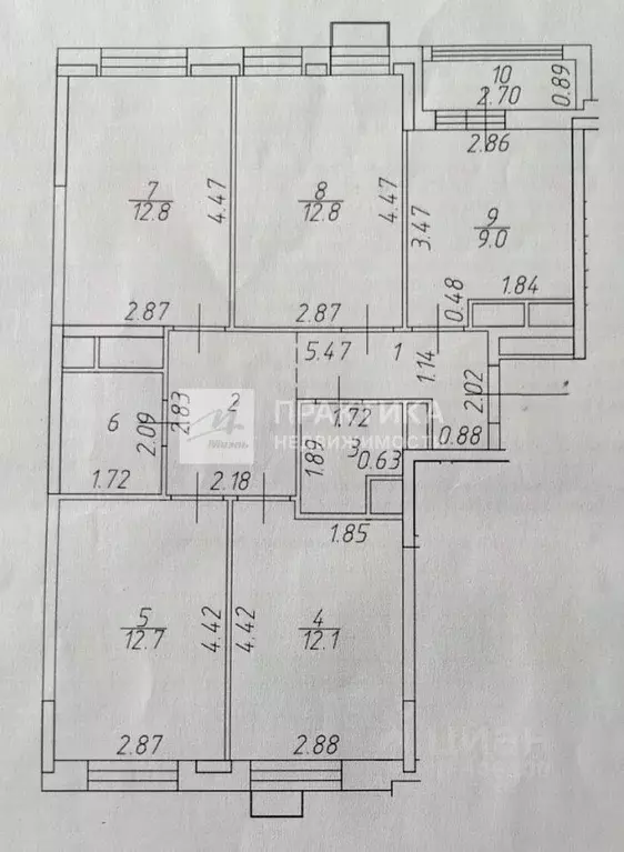 4-к кв. Московская область, Видное бул. Дивный, 1 (76.5 м) - Фото 2