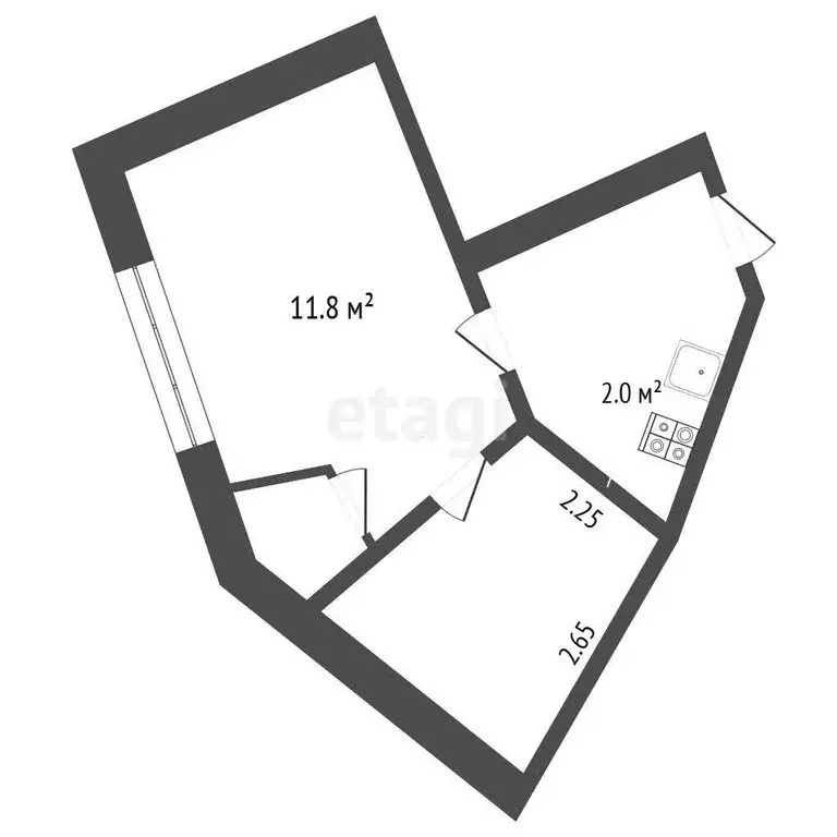 1-комнатная квартира: Вологда, улица Горького, 148 (28 м) - Фото 1
