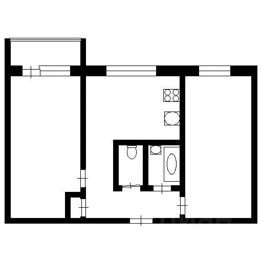2-к кв. Новосибирская область, Новосибирск ул. Шмидта, 12 (44.0 м) - Фото 1
