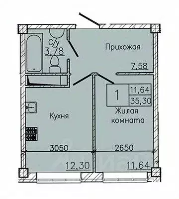 1-к кв. Ставропольский край, Пятигорск ул. Ермолова, 28А (35.3 м) - Фото 1