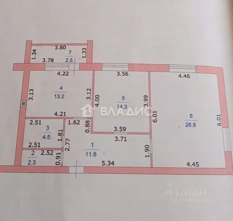 2-к кв. Краснодарский край, Ейск Коммунистическая ул., 85/6 (72.7 м) - Фото 2