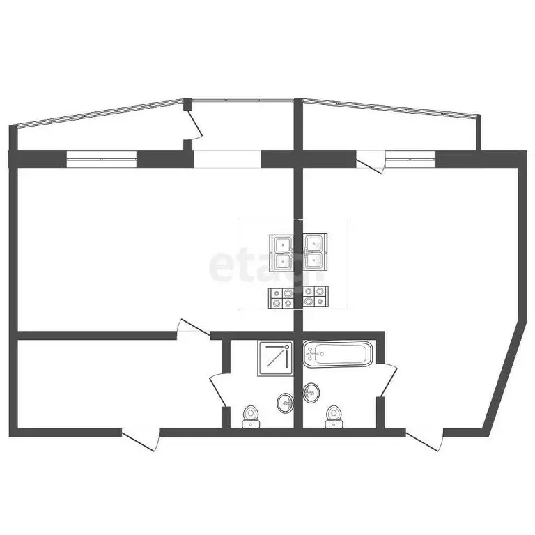 2-комнатная квартира: Тамбов, улица Агапкина, 19А (57.8 м) - Фото 0