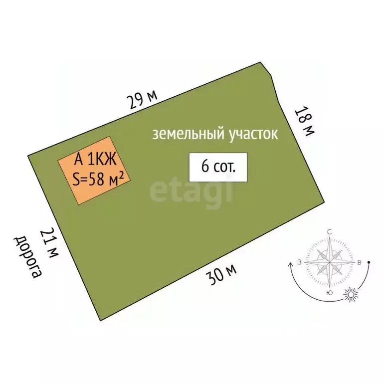 Дом в Тюменская область, Тюмень Строитель СНТ, ул. Кольцевая (58 м) - Фото 2