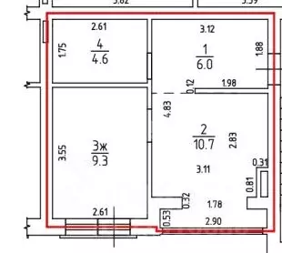 1-к кв. Калининградская область, Зеленоградск ул. Имени гвардии ... - Фото 2