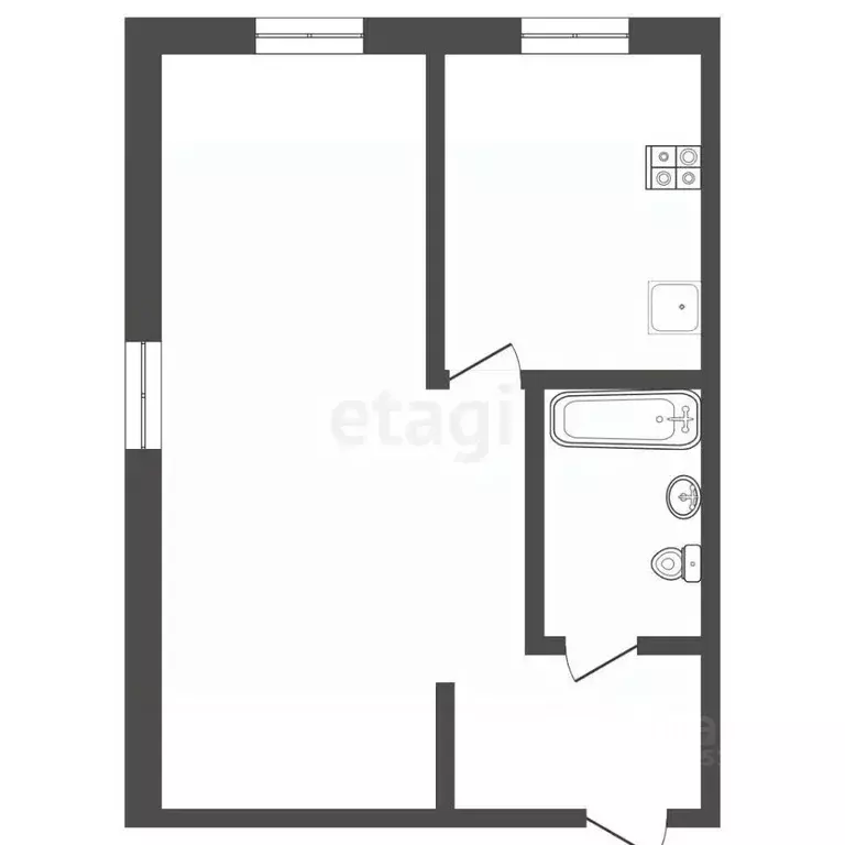 1-к кв. Тамбовская область, Мичуринск Липецкое ш., 91 (30.7 м) - Фото 1