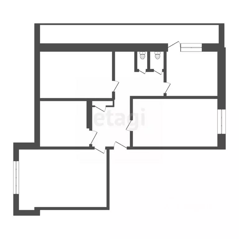 3-к кв. Иркутская область, Ангарск 6А мкр, 23А (79.2 м) - Фото 1