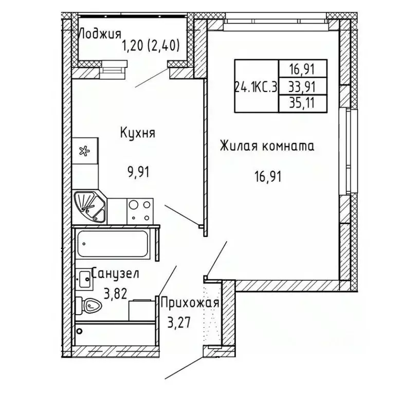 1-к кв. Свердловская область, Екатеринбург ул. Фрунзе, 31 (33.8 м) - Фото 2