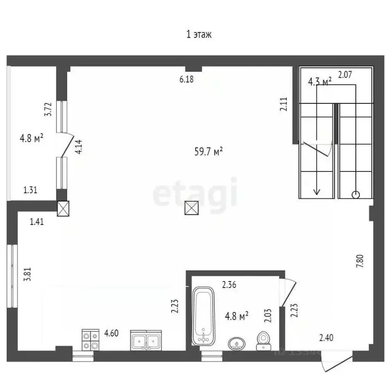 Дом в Крым, Ялта муниципальный округ, Виноградное пгт ш. Южнобережное, ... - Фото 2