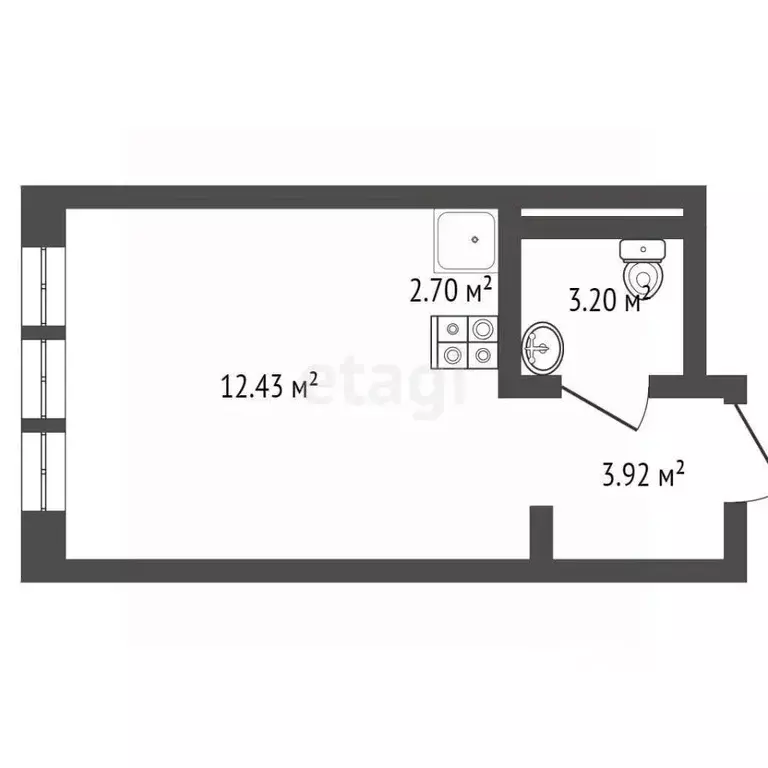 Студия Московская область, Химки Клязьма-Старбеево мкр, Ивакино кв-л, ... - Фото 2