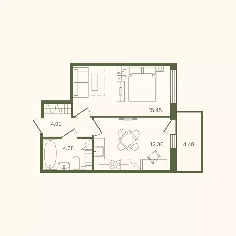 1-к кв. Ленинградская область, Тосно г. Тосненский район, Тосненское ... - Фото 1