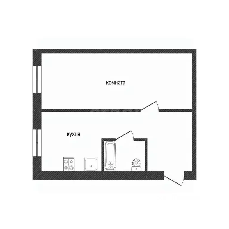 1-к кв. Ленинградская область, Кириши ул. Энергетиков, 19 (29.6 м) - Фото 1