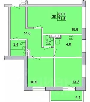 3-к кв. Иркутская область, Иркутск Ново-Ленино мкр, Территория 1-й ... - Фото 0
