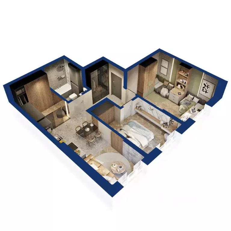 2-к кв. Башкортостан, Уфа Глумилино жилрайон,  (63.01 м) - Фото 1