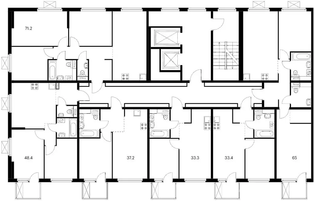 3-к кв. Татарстан, Казань Нокса Парк жилой комплекс, 3 (71.2 м) - Фото 1