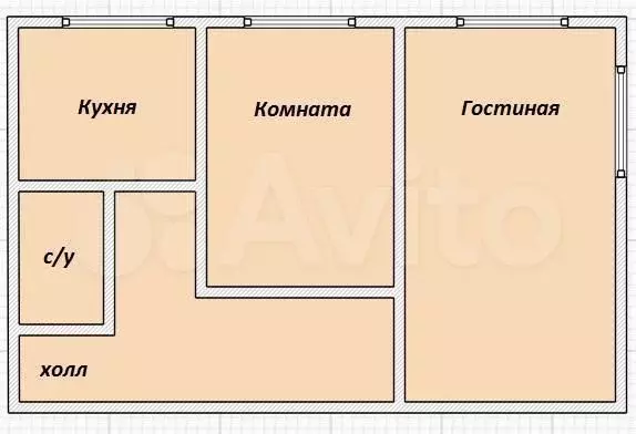 2-к. квартира, 41 м, 1/5 эт. - Фото 0