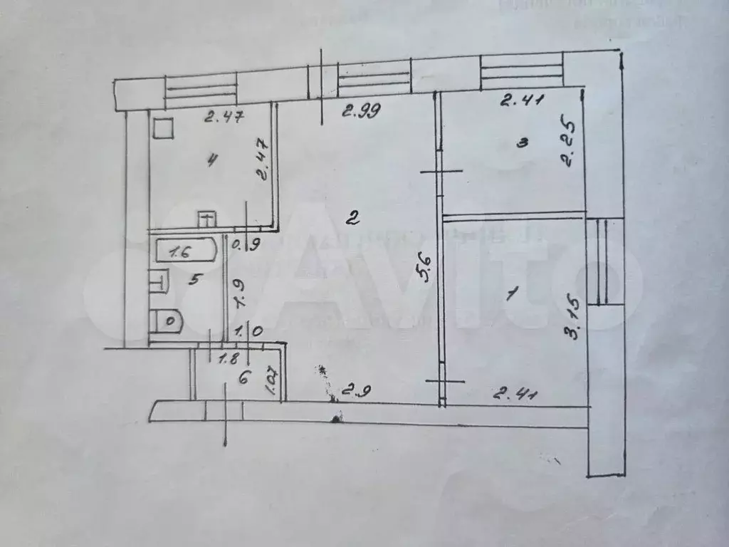 3-к. квартира, 44 м, 4/4 эт. - Фото 0
