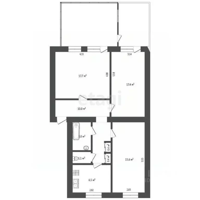 4-к кв. Севастополь ул. Терещенко, 5А (96.8 м) - Фото 1