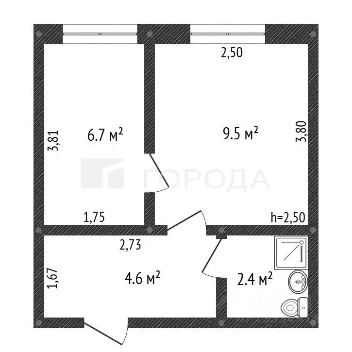2-к кв. Алтайский край, Барнаул ул. Советской Армии, 50А/2 (23.1 м) - Фото 2