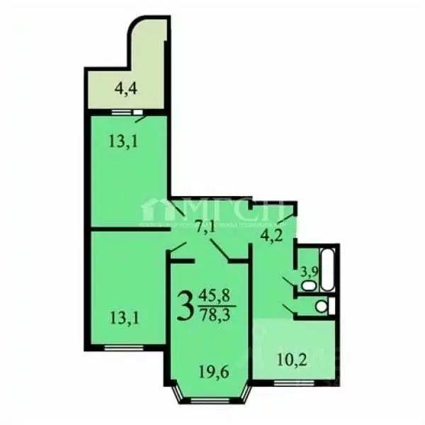 3-к кв. Московская область, Мытищи ул. Сукромка, 24а (78.0 м) - Фото 1