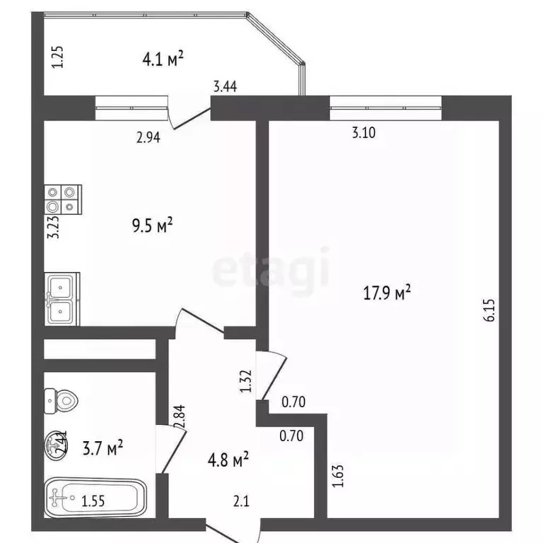 1-к кв. Краснодарский край, Анапа Горгиппия Морская жилой комплекс, ... - Фото 2