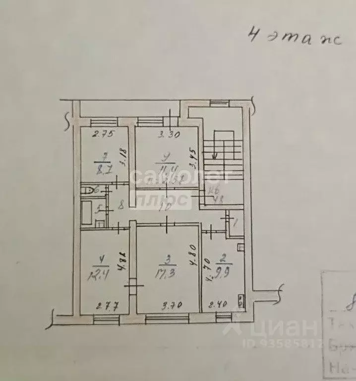 4-к кв. Курская область, Курск Институтская ул., 46 (75.6 м) - Фото 2