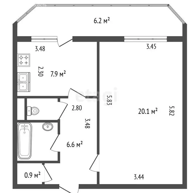 1-комнатная квартира: Санкт-Петербург, улица Савушкина, 133к3 (39.1 м) - Фото 1