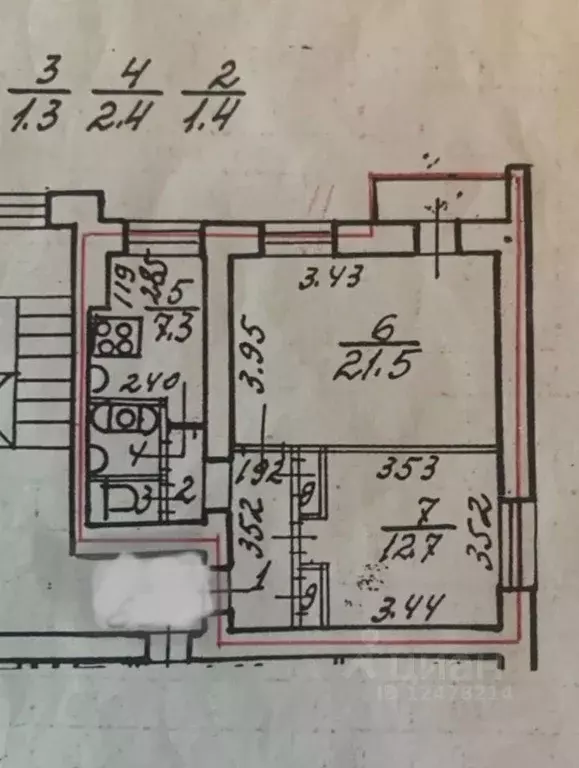 2-к кв. Санкт-Петербург ул. Красного Курсанта, 28 (52.4 м) - Фото 1