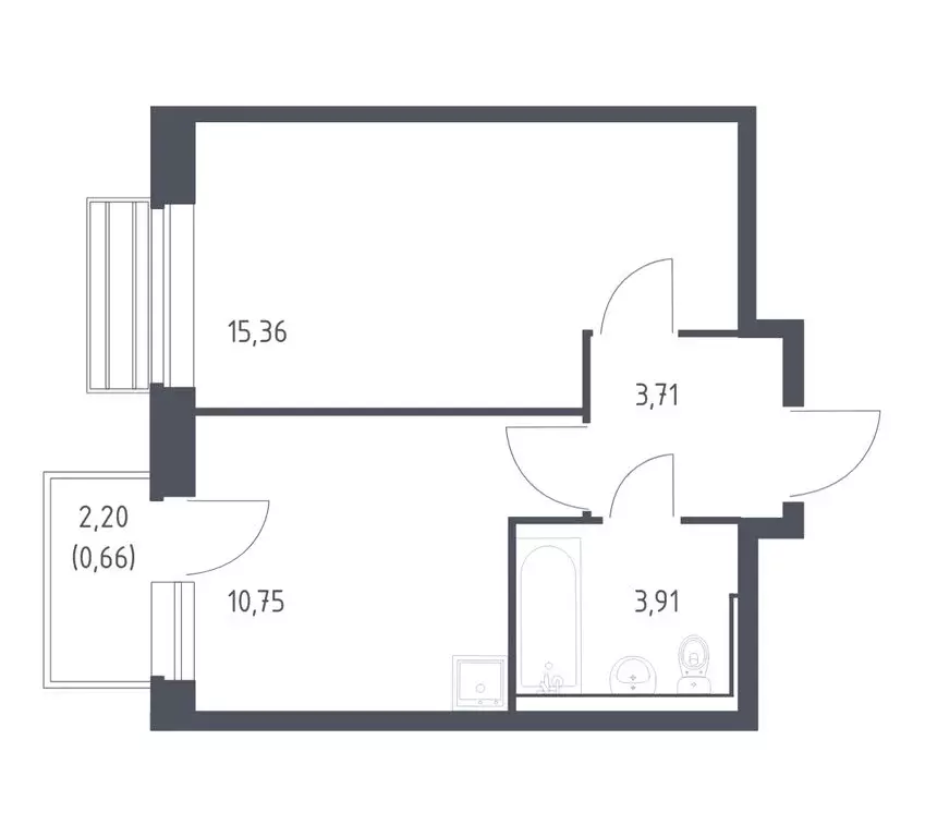 1-комнатная квартира: село Лайково, микрорайон Город-Событие, ЖК ... - Фото 1