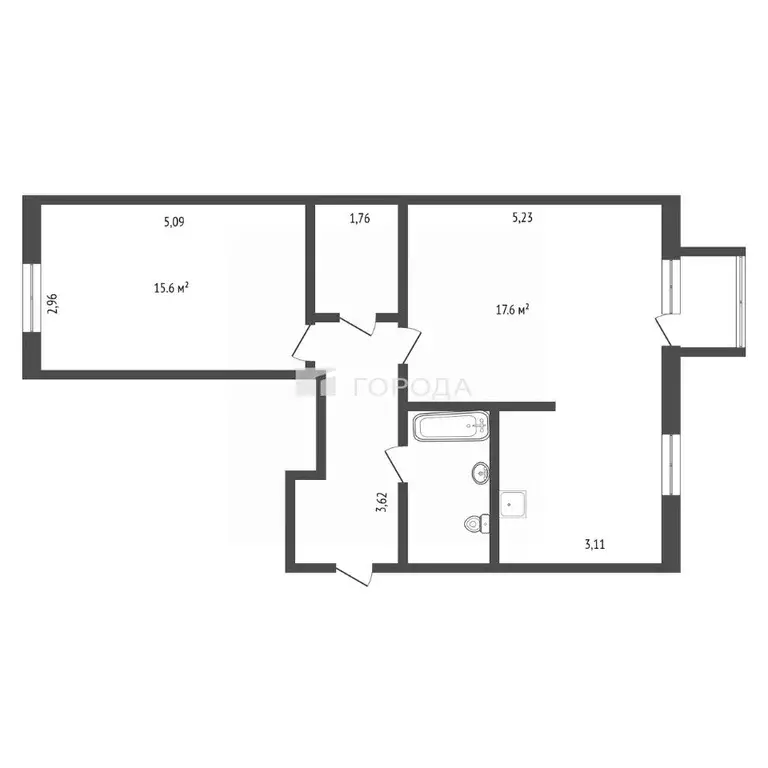 2-к кв. Кемеровская область, Новокузнецк ул. Ушинского, 4 (58.2 м) - Фото 2