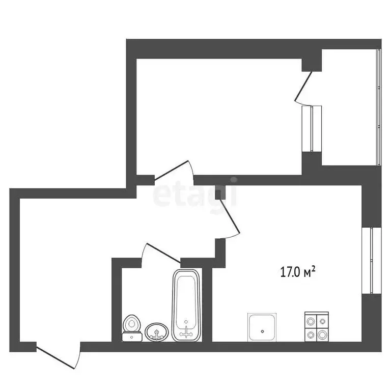 1-комнатная квартира: Тюмень, улица Дмитрия Менделеева, 9 (51.1 м) - Фото 1