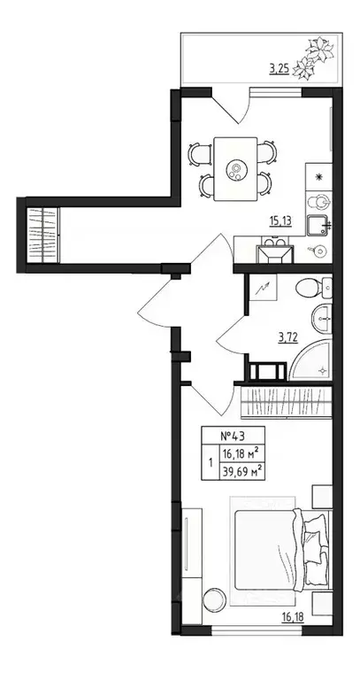 1-к кв. Ленинградская область, Гатчинский муниципальный округ, д. ... - Фото 1