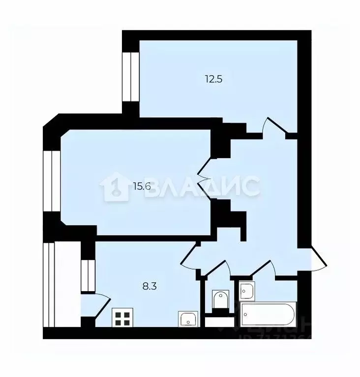 2-к кв. Воронежская область, Воронеж ул. Кривошеина, 62 (48.9 м) - Фото 2
